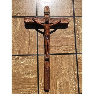 Original Jose Pinal Carved, Crucifix Sculpture